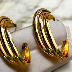 New Elegant Gold Hoop Earrings